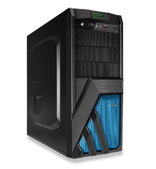 CASE GAMER HALION WARRIOR 3314BB / 3314BR  AZUL 350W REAL , 1 USB 3.0,  AZUL / ROJO