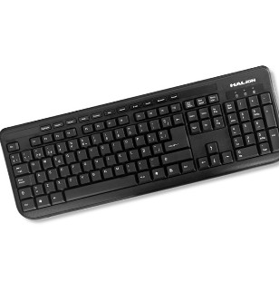 TECLADO MULTIMEDIA HALION HA-613 USB NEGRO