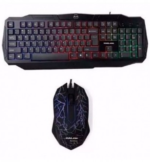 TECLADO + MOUSE GAMER HALION RAINBOW HA-805C USB